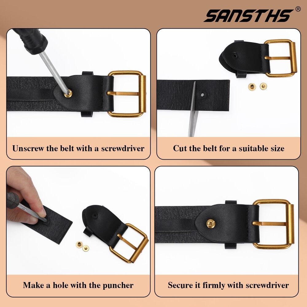 2858 Belts For Women Jeans Coats Dresses, Leather Belt - Picture 4 of 6